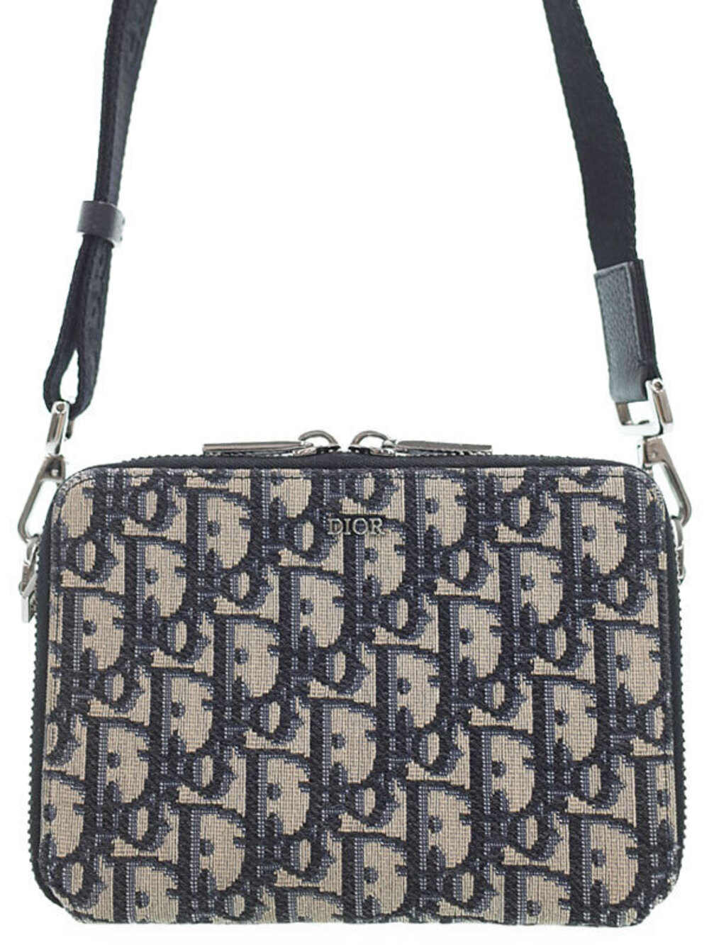 Christian Dior Oblique Strap Pouch Clutch Shoulder Bag